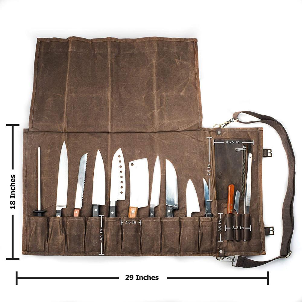 Bolsa enrollable de cuero