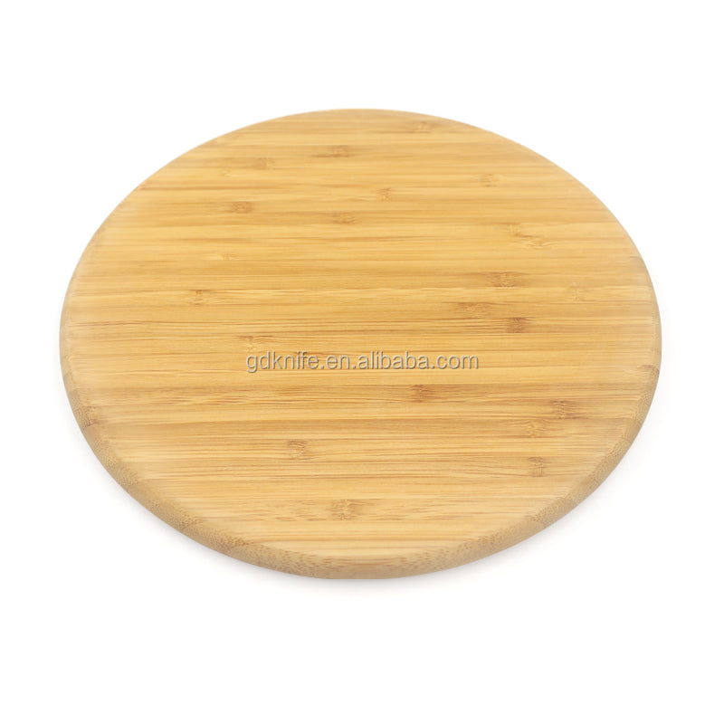 Tabla de corte redonda de madera de bambú