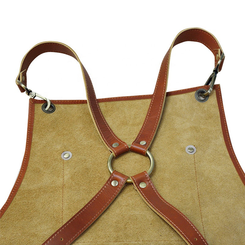 Delantal de piel genuina vintage