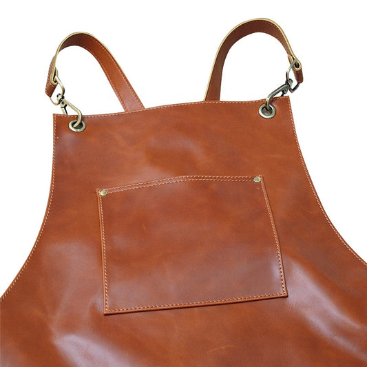 Delantal de piel genuina vintage