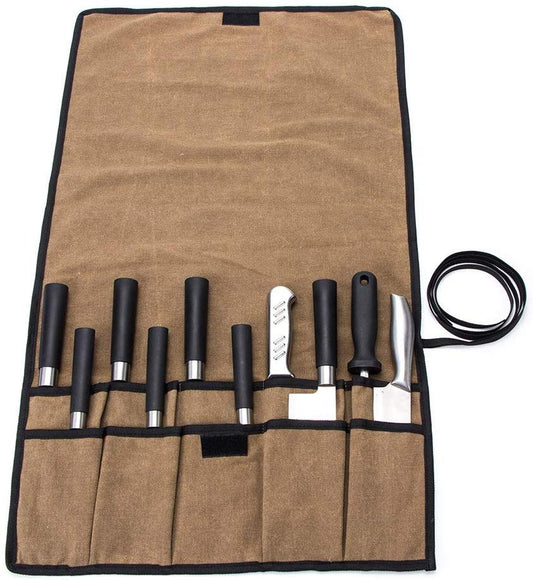 Bolsa encerada para cuchillos enrollable